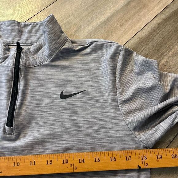 Nike Grey Athletic Workout Quarterzip Pullover Men Small - Picture 4 of 5